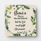 Gesegnet ist sie, die den Namen Christlich glaubte Fotoplatte (Vorderseite)