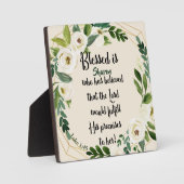 Gesegnet ist sie, die den Namen Christlich glaubte Fotoplatte (Vorderseite)