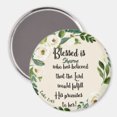 Gesegnet ist sie, die den Namen Christlich glaubte Magnet (Vorderseite/Rückseite)