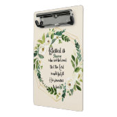 Gesegnet ist sie, die den Namen Christlich glaubte Mini Klemmbrett (Gewinkelt2)