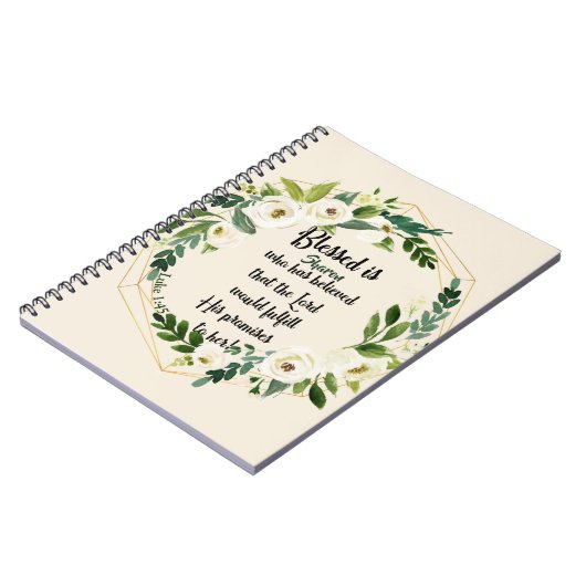 Gesegnet ist sie, die den Namen Christlich glaubte Notizblock (Linke Seite)