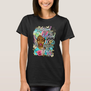 Gesegnet ist sie, die geglaubt hat Afro-Mädchen Re T-Shirt