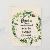 Gesegnet ist sie, die Name Christlich glaubte Postkarte (Vorne/Hinten)