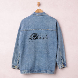Gesegnet! Jeansjacke (Schwarz)