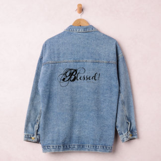 Gesegnet! Jeansjacke (Schwarz)