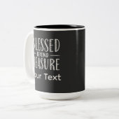 Gesegnet jenseits der Messung Chalk Stil Personali Zweifarbige Tasse (Vorderseite Links)
