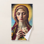 Gesegnet Jesus Jungfrau Mary and Angel Badhandtuch Set (Handtuch)