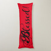 Gesegnet! Körperkissen (rot) (Rückseite (Vertikal))