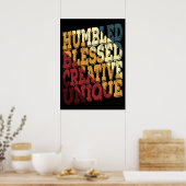 Gesegnet kreativ einzigartig poster (Küche)