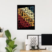 Gesegnet kreativ einzigartig poster (Heimbüro)
