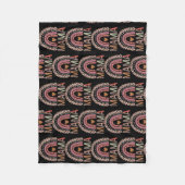 Gesegnet Mama Funny Leopard Boho Niedlich Rainbow Fleecedecke (Vorderseite)