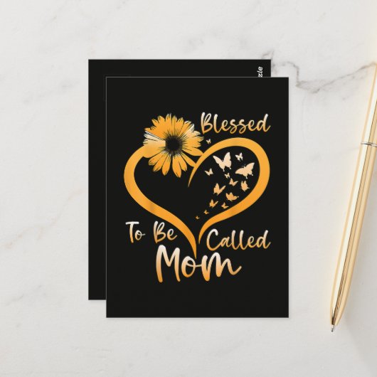Gesegnet, Mama genannt zu werden Postkarte (Vorderseite/Rückseite Beispiel)