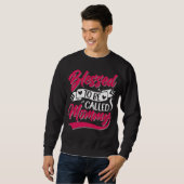 Gesegnet, Mama genannt zu werden - Skript-Design Sweatshirt (Vorne ganz)