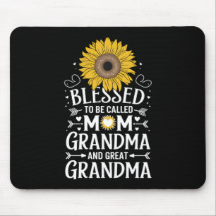 Gesegnet, Mama Oma Große Sonnenblume genannt zu we Mousepad
