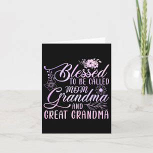 Gesegnet, Mama, Oma und Ur-Oma genannt zu werden Karte