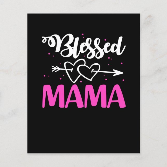 Gesegnet Mama Proud Mother | Niedliches Geschenk (Vorderseite)