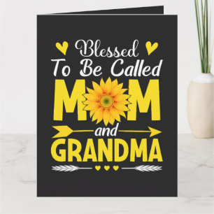 Gesegnet, Mama und Oma genannt zu werden Dankeskarte