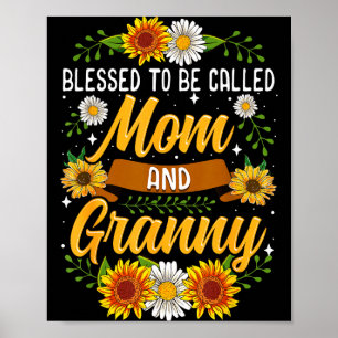 Gesegnet, Mama und Oma genannt zu werden T-Shirt S Poster