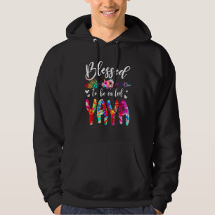 Gesegnet, Mama und Yaya genannt zu werden Florale Hoodie