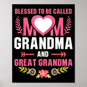 Gesegnet, Mama Ur-Oma Muttertag genannt zu werden Poster
