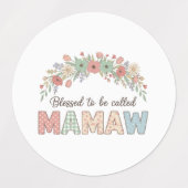 Gesegnet, Mamaw genannt zu werden Etiketten (Design 2)