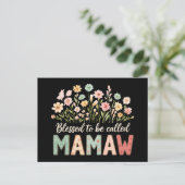 Gesegnet, Mamaw genannt zu werden Postkarte (Stehend Vorderseite)