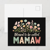 Gesegnet, Mamaw genannt zu werden Postkarte (Vorne/Hinten)