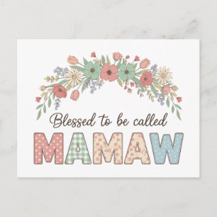 Gesegnet, Mamaw genannt zu werden Postkarte