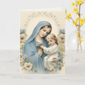 Gesegnet Mary "Lovely Lady Dressed in Blue" Gedich Karte (Gelbe Blume)