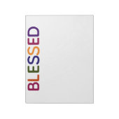 Gesegnet mehrfarbig 11 x 8,5 notizblock (Rotiert)