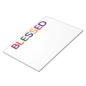 Gesegnet mehrfarbig 11 x 8,5 notizblock (angewinkelt)