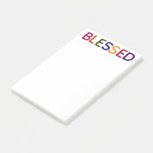 Gesegnet, mehrfarbig, 4 x 6 post-it klebezettel (angewinkelt)