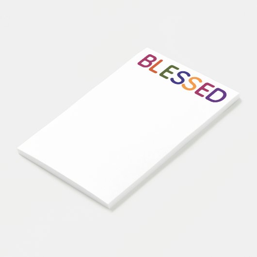 Gesegnet, mehrfarbig, 4 x 6 post-it klebezettel (angewinkelt)