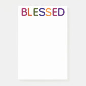 Gesegnet, mehrfarbig, 4 x 6 post-it klebezettel (Vorderseite)