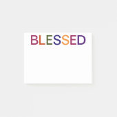 Gesegnet Mehrfarbig Post-it Klebezettel (Vorderseite)