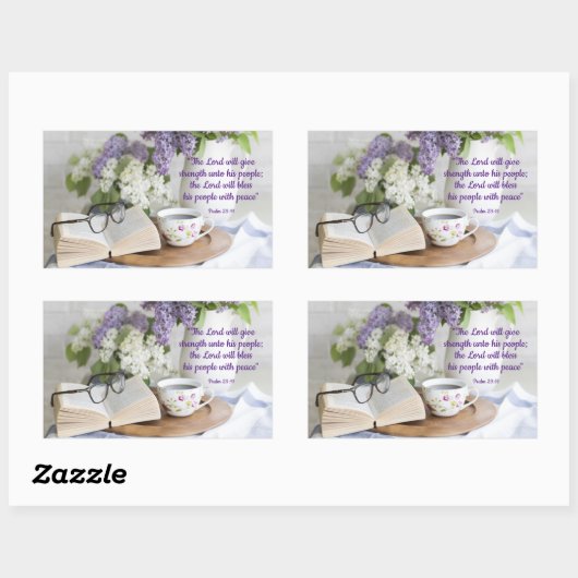 Gesegnet mit dem rechteckigen Sticker (Blatt)