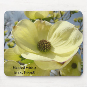 Gesegnet mit einem großen Freund! Mousepad Dogwood