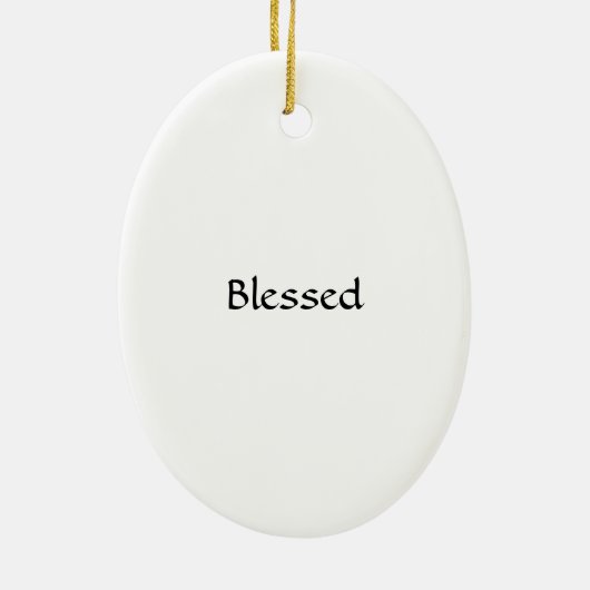 Gesegnet mit einem Kind Keramik Ornament (Hinten)