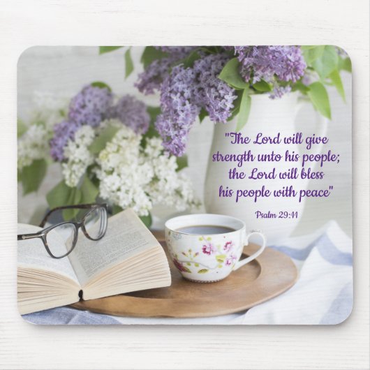 gesegnet mit Frieden Mousepad (Vorne)