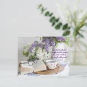 gesegnet mit Frieden Postkarte (Stehend Vorderseite)