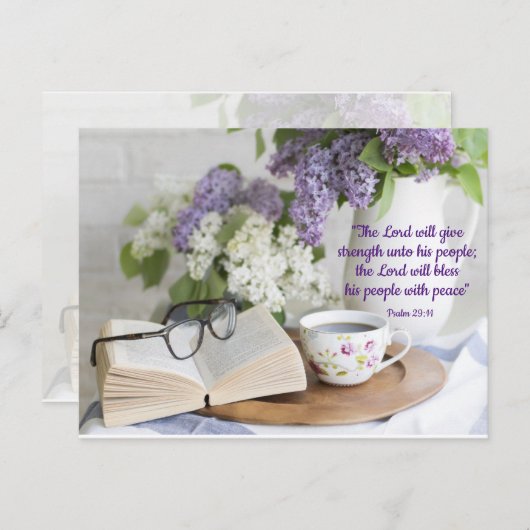 gesegnet mit Frieden Postkarte (Vorne/Hinten)