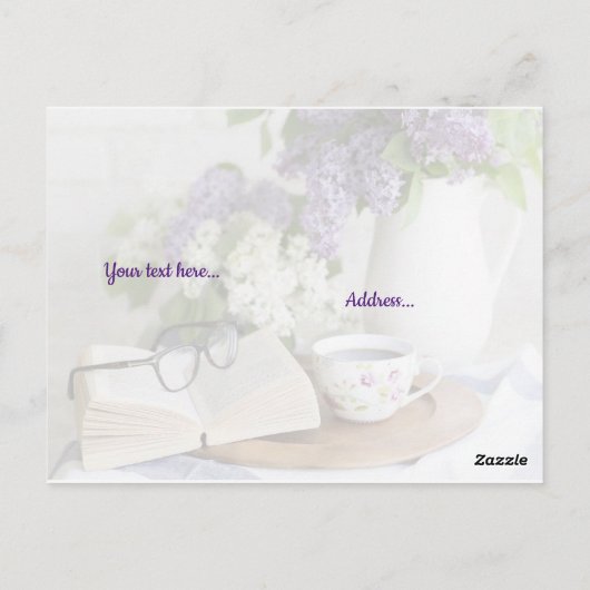 gesegnet mit Frieden Postkarte (Rückseite)