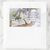 gesegnet mit Frieden Rechteckiger Aufkleber (Tasche)