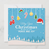 Gesegnet mit Frieden und Freude Weihnachten Party Einladung (Vorderseite)