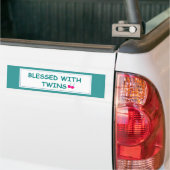 Gesegnet mit Twins Two Hearts Autoaufkleber (Auf Lkw)