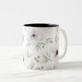 Gesegnet Moderne Schwarz-weiße Aquarellfarben Zweifarbige Tasse (VorderseiteRechts)