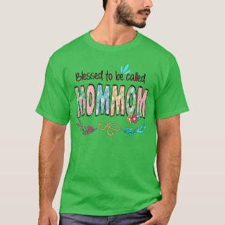 Gesegnet, Mommom Blumen-Muttertag Junge genannt zu T-Shirt