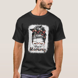 Gesegnet Mommy Messy Bun Frauen glücklich Ostern,  T-Shirt