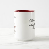 Gesegnet Nana | Psalm 127:3 | Fall Floral Tasse (Zentrum)