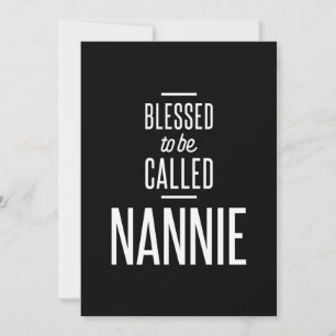 Gesegnet, Nannie genannt zu werden Dankeskarte